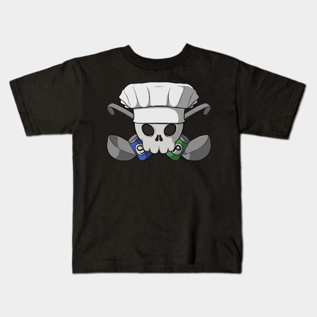 Cooks crew Jolly Roger pirate flag (no caption) Kids T-Shirt by RampArt